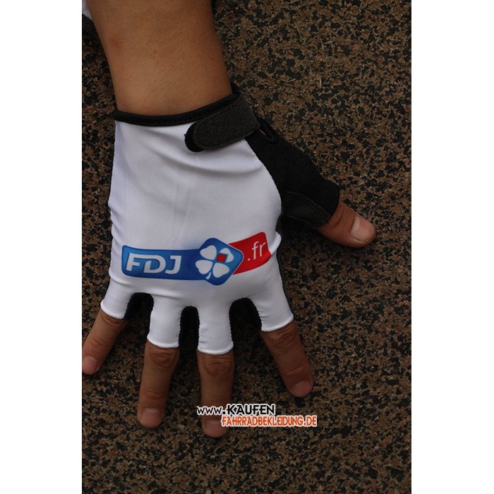 2020 FDJ Kurze Handschuhe Wei